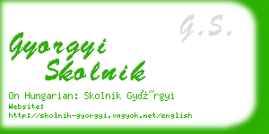 gyorgyi skolnik business card